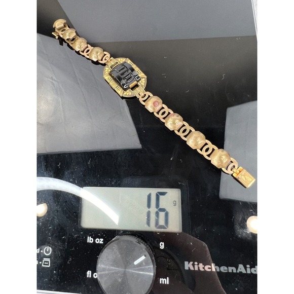 Women's Fashion‎ Jewelry Exquisite Gold Bronze-Tone Chain Link Bracelet - 19.5" - Picture 11 of 13